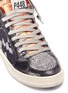 Detail View - Click To Enlarge - P448 - Floral guipure lace panel leather high top sneakers
