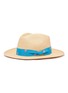 Figure View - Click To Enlarge - G.VITERI - Starfish embroidered ribbon toquilla straw hat