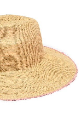 Detail View - Click To Enlarge - G.VITERI - Toquilla straw capeline hat