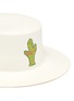 Detail View - Click To Enlarge - G.VITERI - Cactus embroidered toquilla straw boater hat