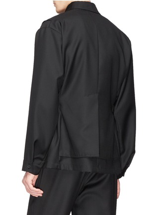 Back View - Click To Enlarge - MACKINTOSH - Panelled front wool shirt jacket