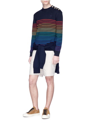  - JW ANDERSON - Rainbow stripe intarsia wool unisex sweater