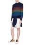  - JW ANDERSON - Rainbow stripe intarsia wool unisex sweater