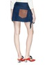 Back View - Click To Enlarge - JW ANDERSON - 'Lea' sash tie mini denim skirt