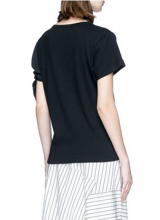 Back View - Click To Enlarge - JW ANDERSON - Asymmetric knot sleeve T-shirt