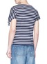  - JW ANDERSON - Asymmetric knot sleeve stripe unisex T-shirt