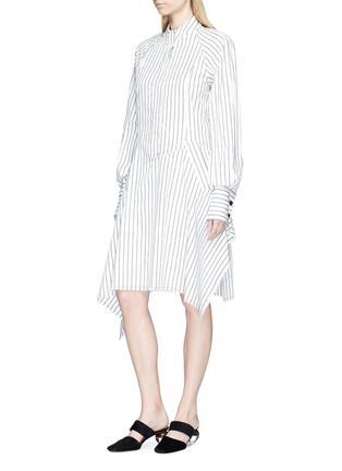 Front View - Click To Enlarge - JW ANDERSON - Stripe patchwork shirt dress