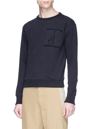 Detail View - Click To Enlarge - JW ANDERSON - Logo embroidered unisex sweatshirt