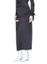 Front View - Click To Enlarge - JW ANDERSON - Cutout silk satin maxi skirt