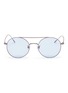 Main View - Click To Enlarge - STEPHANE + CHRISTIAN - 'Lille' metal round aviator sunglasses