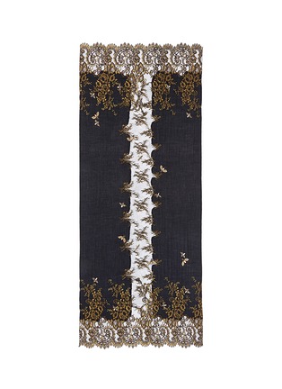 Main View - Click To Enlarge - JANAVI - 'Summer Night Dream' lace panel insect embellished cashmere scarf