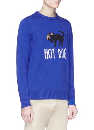 Detail View - Click To Enlarge - EGLE ZVIRBLYTE X LANE CRAWFORD - 'Hot Dog' unisex wool sweater