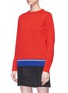 Front View - Click To Enlarge - EGLE ZVIRBLYTE X LANE CRAWFORD - Graphic intarsia unisex wool sweater