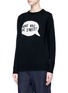 Front View - Click To Enlarge - EGLE ZVIRBLYTE X LANE CRAWFORD - 'Dogs Rule The Streets' slogan intarsia unisex wool sweater