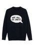 Main View - Click To Enlarge - EGLE ZVIRBLYTE X LANE CRAWFORD - 'Dogs Rule The Streets' slogan intarsia unisex wool sweater
