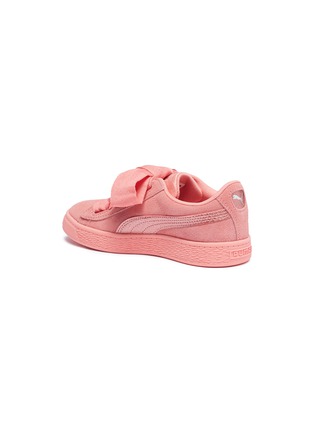 Figure View - Click To Enlarge - PUMA - 'Suede Heart' ribbon lace-up kids sneakers