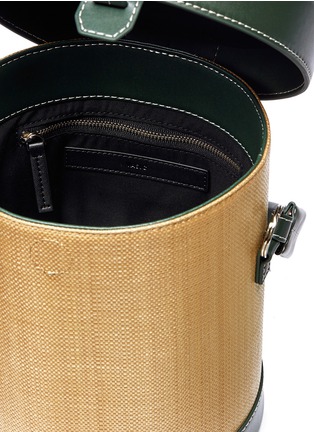 Detail View - Click To Enlarge - VASIC - 'Rudi' colourblock basketweave bucket bag