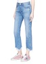 Front View - Click To Enlarge - 3X1 - 'W4 Shelter Austin' frayed cuff cropped jeans