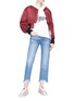 Figure View - Click To Enlarge - 3X1 - 'W4 Shelter Austin' frayed cuff cropped jeans