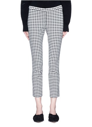 Main View - Click To Enlarge - THEORY - Gingham check cropped skinny pants