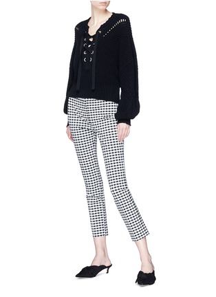 Figure View - Click To Enlarge - THEORY - Gingham check cropped skinny pants