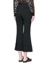 Back View - Click To Enlarge - STELLA MCCARTNEY - Flared cuff cropped wool crepe pants