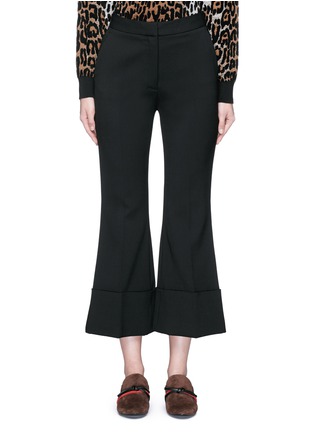 Main View - Click To Enlarge - STELLA MCCARTNEY - Flared cuff cropped wool crepe pants