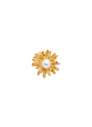 Main View - Click To Enlarge - ALEX MONROE - 'Dandelion' freshwater pearl single stud earring