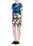 Figure View - Click To Enlarge - EMILIO PUCCI - Feather print silk twill top