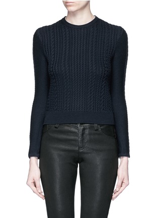 Detail View - Click To Enlarge - ALICE & OLIVIA - 'Gila' cable knit sweater