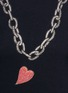 Detail View - Click To Enlarge - GUCCI - Rhinestone heart and chain wool sweater