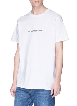 Detail View - Click To Enlarge - F.A.M.T. - 'All You Need Is Less' slogan print unisex T-shirt