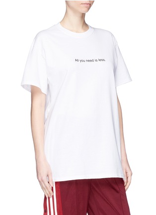Front View - Click To Enlarge - F.A.M.T. - 'All You Need Is Less' slogan print unisex T-shirt