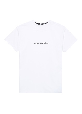 Main View - Click To Enlarge - F.A.M.T. - 'All You Need Is Less' slogan print unisex T-shirt