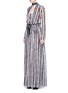 Figure View - Click To Enlarge - LANVIN - Stripe floral print silk maxi skirt