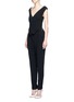Front View - Click To Enlarge - LANVIN - Buckled waist tailored suiting jumpsuit