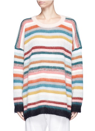 Main View - Click To Enlarge - CHLOÉ - Oversized stripe mohair sweater