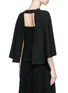 Back View - Click To Enlarge - VALENTINO GARAVANI - Open back batwing sleeve silk top