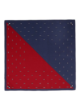Main View - Click To Enlarge - KENZO - Eye print colourblock silk satin bandana