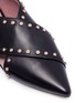 Detail View - Click To Enlarge - PEDDER RED - 'Whitney' faux pearl cross strap leather slides