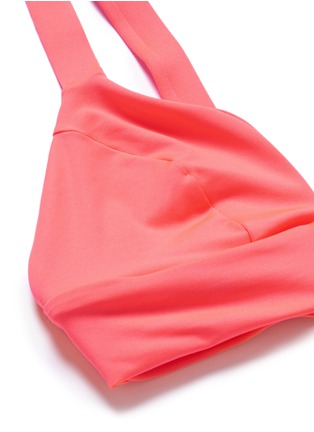Detail View - Click To Enlarge - VITAMIN A - 'Neutra' cutout neon triangle bralette top