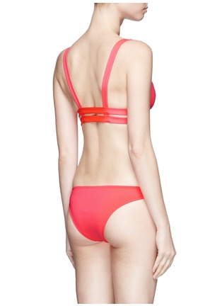 Back View - Click To Enlarge - VITAMIN A - 'Neutra' cutout neon triangle bralette top