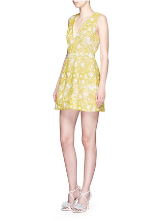 Figure View - Click To Enlarge - ALICE & OLIVIA - 'Pacey' floral lace lantern dress