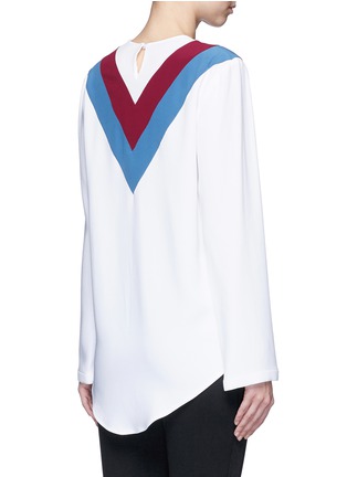 Back View - Click To Enlarge - STELLA MCCARTNEY - 'Alida' football stripe cady top