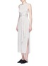 Figure View - Click To Enlarge - THEORY - 'Dantine' wrap waist marled knit dress