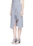 Front View - Click To Enlarge - C/MEO COLLECTIVE - 'Break Free' asymmetric godet knit skirt