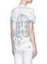 Back View - Click To Enlarge - - - Victorian Garden print jersey T-shirt