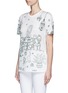 Front View - Click To Enlarge - - - Victorian Garden print jersey T-shirt