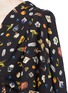 Detail View - Click To Enlarge - ALEXANDER MCQUEEN - Obsession print slit sleeve cape dress