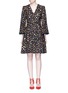 Main View - Click To Enlarge - ALEXANDER MCQUEEN - Obsession print slit sleeve cape dress